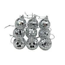 Discokuler sølv Ø3 cm 9-pk.
